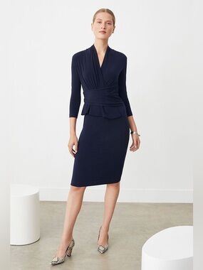 The Fold London 8 Navy Blue Dress